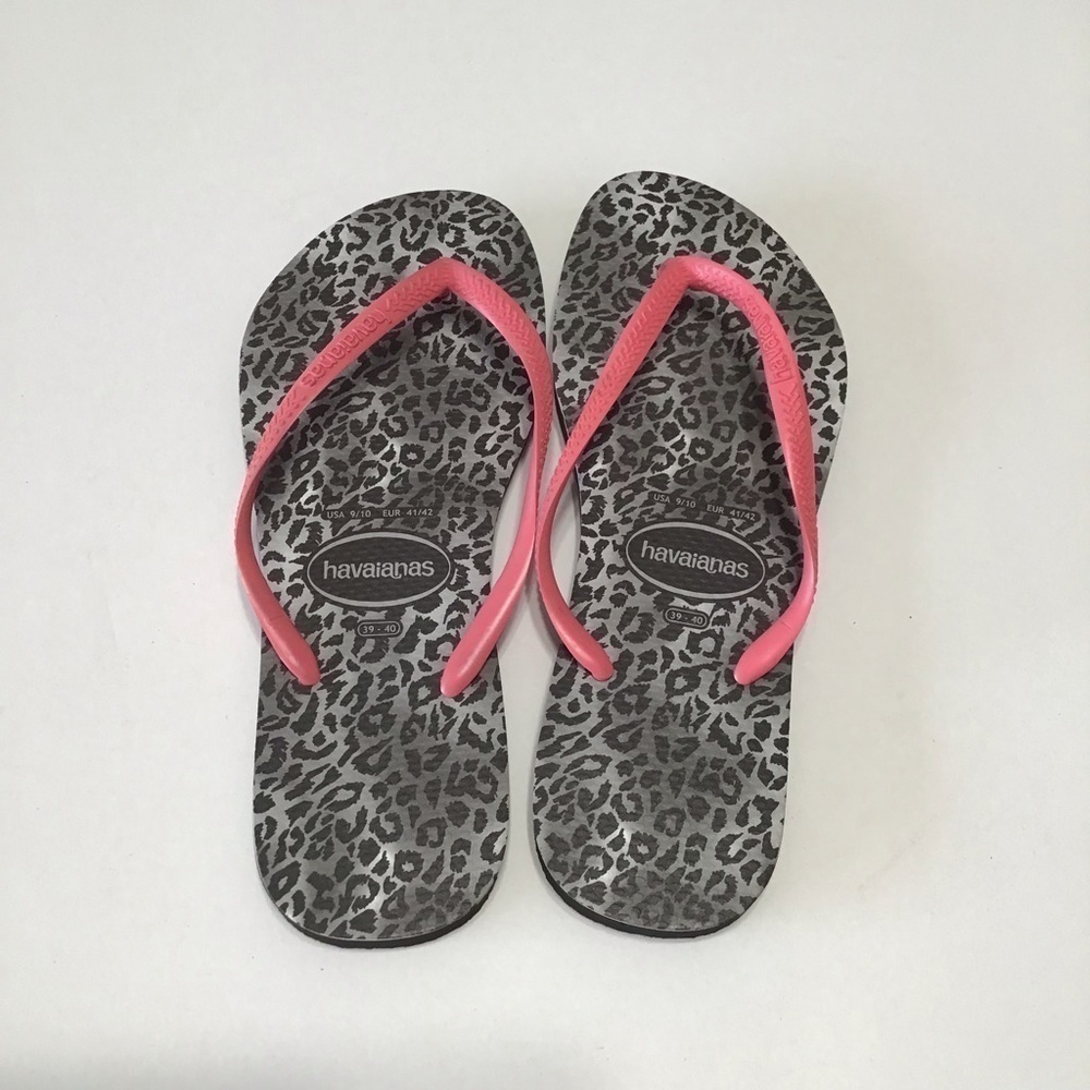 HAVAIANAS pink gray sandal sz 9/10